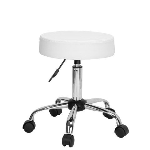 TABORET FRYZJERSKI KOSMETYCZNY TULSA BIAŁY
