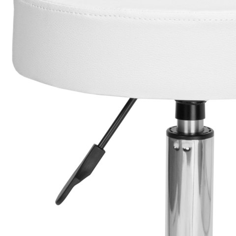 TABORET FRYZJERSKI KOSMETYCZNY TULSA BIAŁY