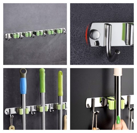 WIESZAK ŚCIENNY NA NARZĘDZIA MIOTŁY NOKTURN