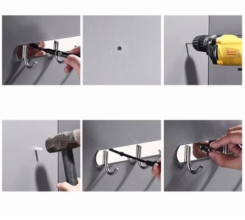 WIESZAK ŚCIENNY NA NARZĘDZIA MIOTŁY NOKTURN