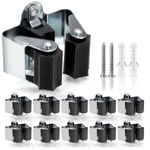 ZESTAW 10 WIESZAKÓW UCHWYTÓW NA NARZĘDZIA MIOTŁY APOLLO