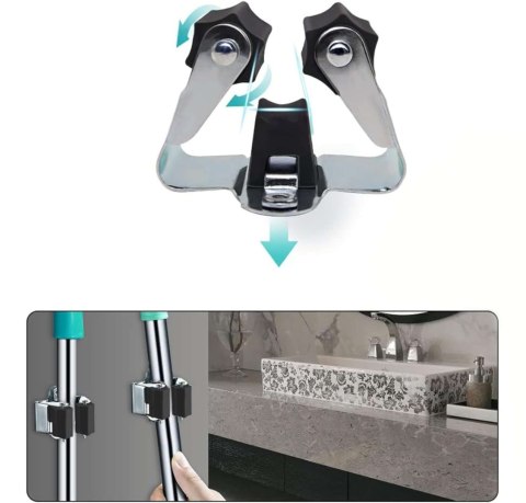 ZESTAW 10 WIESZAKÓW UCHWYTÓW NA NARZĘDZIA MIOTŁY APOLLO