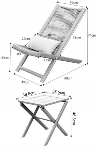 ZESTAW MEBLI OGRODOWYCH CHILL ONYKS