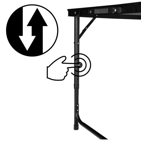 ZESTAW TURYSTYCZNY TRAMP KEMPINGOWY SKŁADANY 120X60 CM BLACK WOOD CZARNY