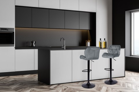 HOKER BAROWY GRAPPO BLACK GRAFITOWY VELVET