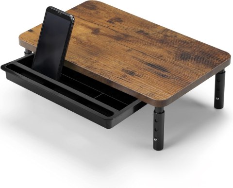 PODSTAWKA Z PÓŁKĄ POD MONITOR LAPTOP HAJNAN RUSTIC+ SZUFLADA
