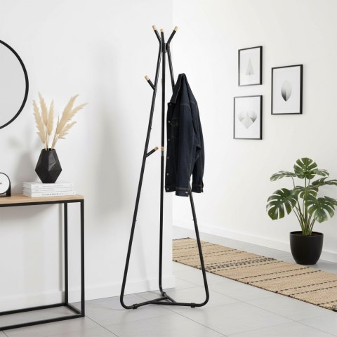 Wieszak stojący podłogowy stojak na kurtki ELIAN czarny