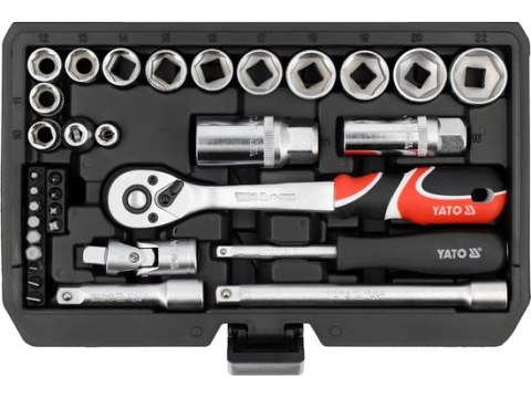 ZESTAW NARZĘDZIOWY 1/4', 3/8' 34 CZĘŚCI