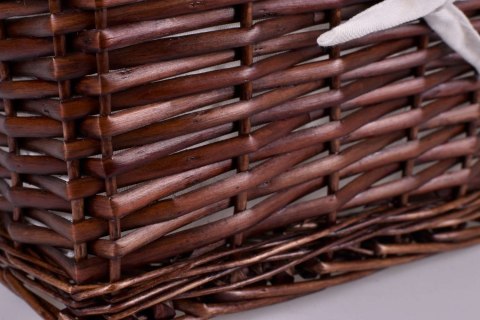 KOSZYK WIKLINOWY 30X20X15 - BRĄZOWY
