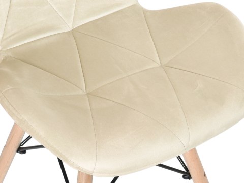 KRZESŁO TAPICEROWANE MURET VELVET AKSAMITNY BEŻOWY