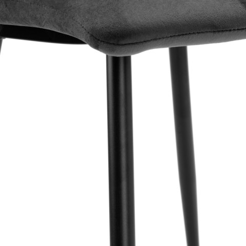 KRZESŁO WELUROWE DENVER VELVET GRAFITOWE