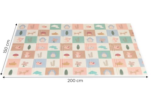 Mata piankowa dla dzieci 200x150 cm edukacyjna dwustronna składana + torba IPLAY