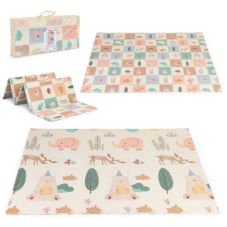 Mata piankowa dla dzieci 200x180 cm edukacyjna dwustronna składana + torba IPLAY