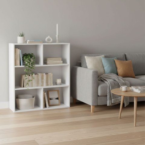 Nowoczesny regał stojący do salonu i sypialni 3 poziomy biały ModernHome