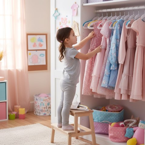 Wieszaki dziecięce KIDSI komplet 10 sztuk wielokolorowe