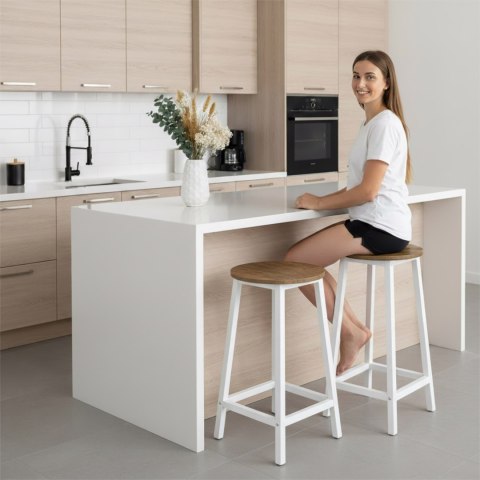 Hoker Flint Biały Rustic skandynawski postarzany dąb