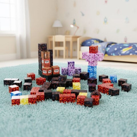 Klocki magnetyczne konstrukcyjne dla dzieci zestaw 86 elementów szcześcianny kostki magnetyczne