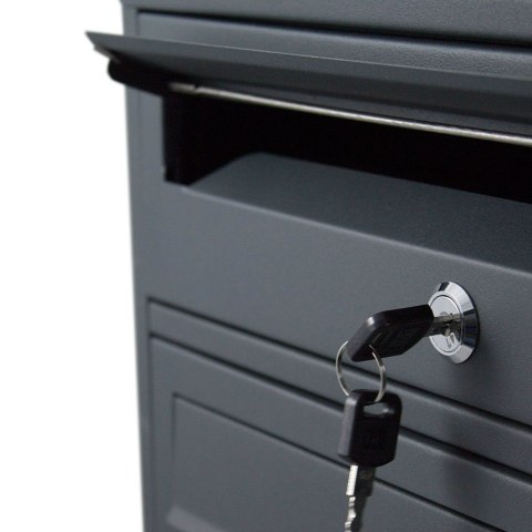 SKRZYNKA POCZTOWA LOKATORSKA 2x5 GRAFITOWA STAL NIERDZEWNA