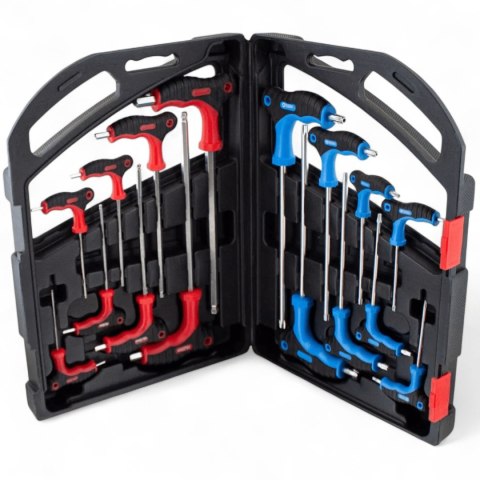 Zestaw wkrętaków imbusowych Hex Torx 16 el. stal Cr-V walizka