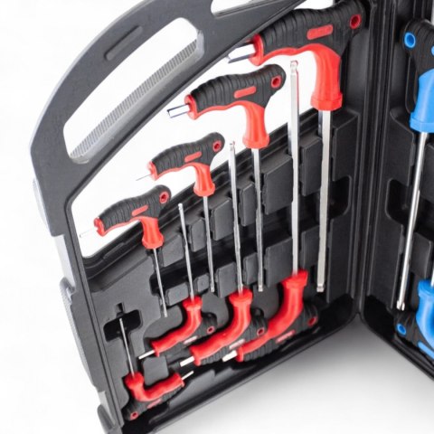 Zestaw wkrętaków imbusowych Hex Torx 16 el. stal Cr-V walizka
