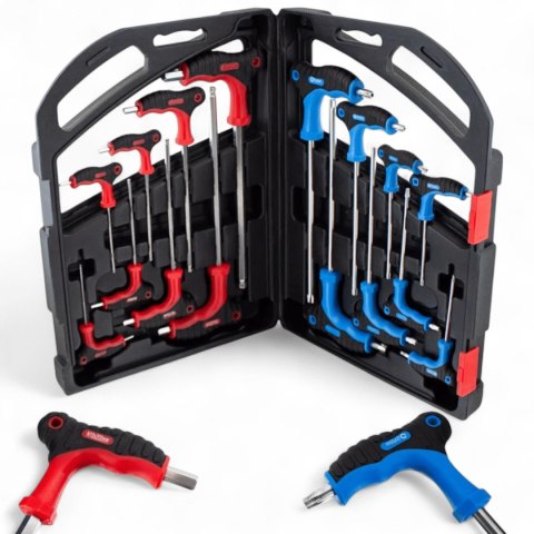 Zestaw wkrętaków imbusowych Hex Torx 16 el. stal Cr-V walizka