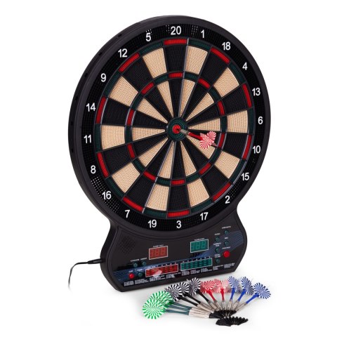 Elektroniczna tarcza do darta gry w rzutki lotki tablica LCD 42 cm 27 gier zestaw 12 rzutek