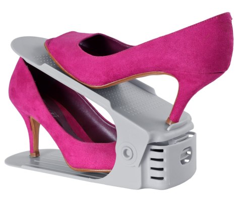 KOMPLET REGULOWANYCH UCHWYTÓW NA BUTY 10 SZTUK SZARY