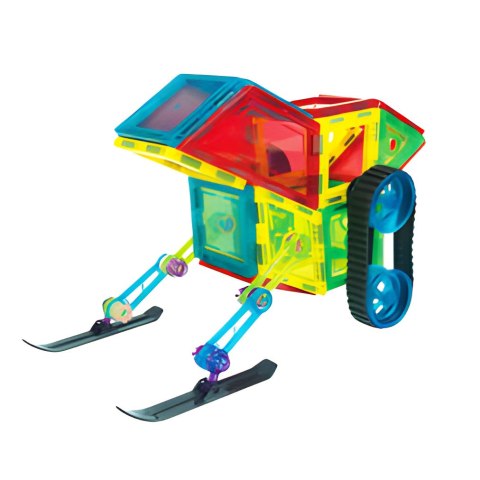 Klocki magnetyczne konstrukcyjne domek autko karuzela 70 elementów