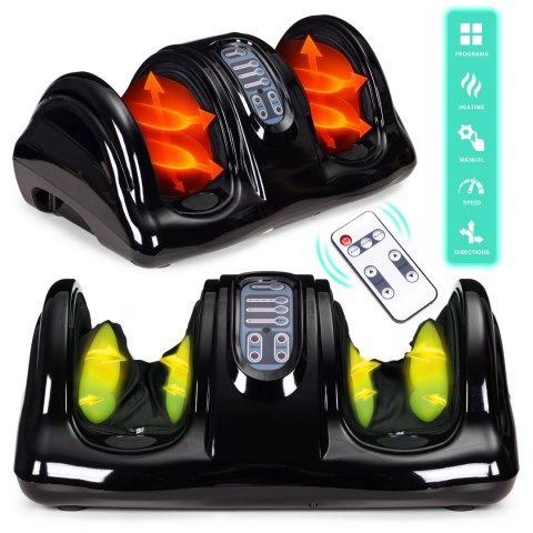 Masażer elektryczny do stóp i nóg z funkcją grzania refleksologia 4 tryby pilot 40W ModernHome