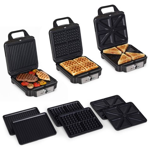 Opiekacz 3w1 gofrownica toster grill kontaktowy ryflowany 1200W KADEN