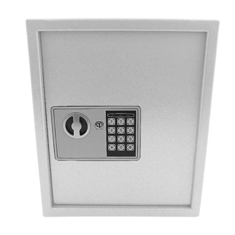Sejf na klucze 48 haczyków zamek elektroniczny szyfrowy jasnoszary metalowy