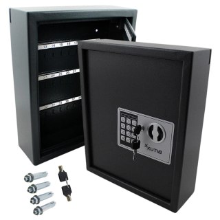 Sejf na klucze 48 haczyzków elektroniczny zamek kodowy solidny czarny