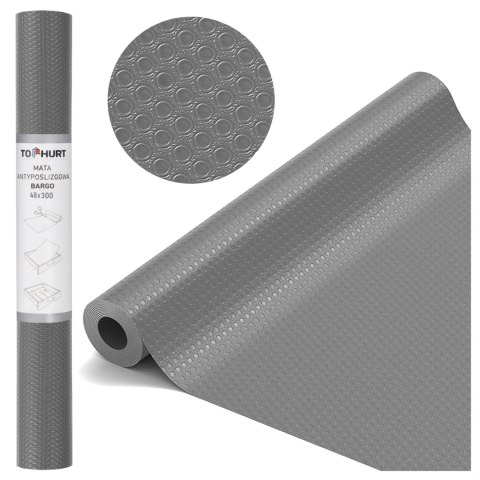 Mata antypoślizgowa do szuflad BARGO 48 x 300 cm szara