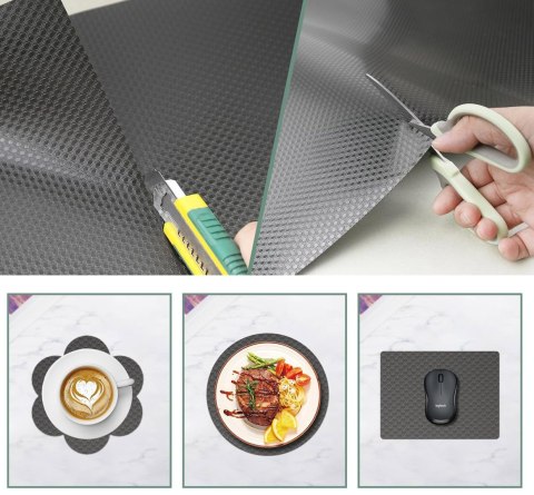 Mata antypoślizgowa do szuflad BARGO 48 x 300 cm szara