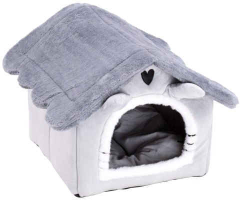 PLUSZOWY DOMEK DLA KOTA JASPER SZARY