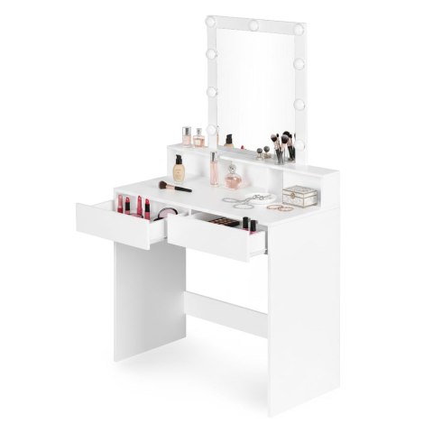 Toaletka kosmetyczna z lustrem i oświetleniem LED 3 barwy regulacja jasności ModernHome