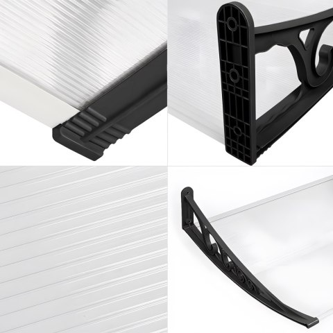 Daszek plastikowy Miko 100x150cm czarny