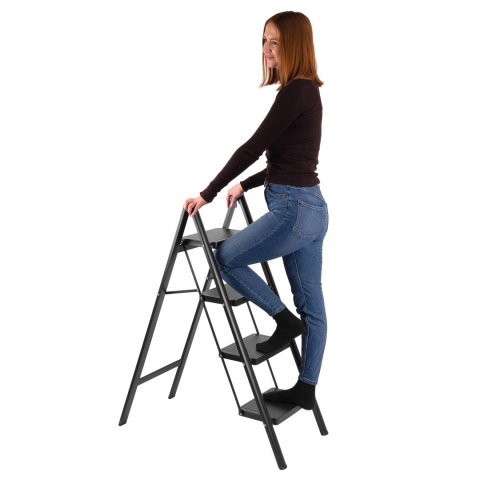 Drabinka 4-stopniowa metalowa EASYSTEP składana