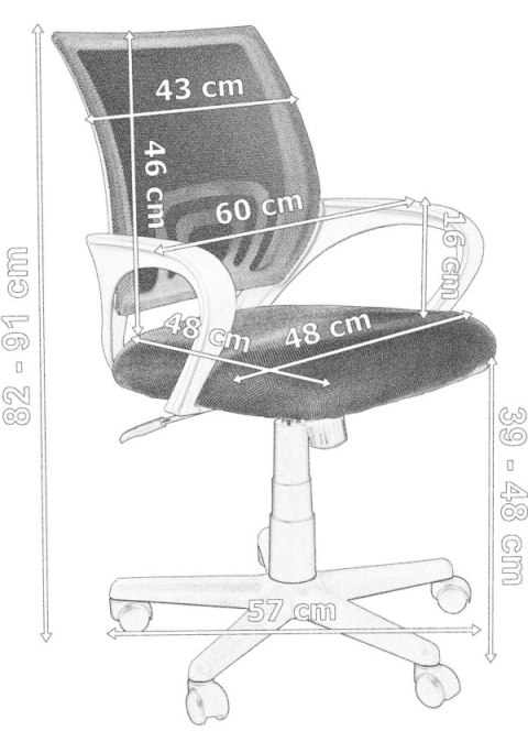 Fotel biurowy Bianco czarny