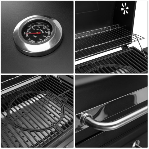 Grill ogrodowy węglowy VULCAN z żeliwnym rusztem