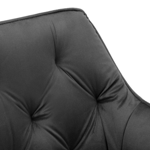 Krzesło welurowe NEVADA VELVET grafitowe