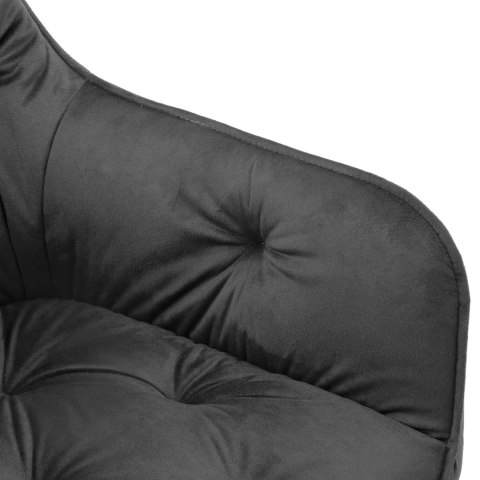 Krzesło welurowe NEVADA VELVET grafitowe