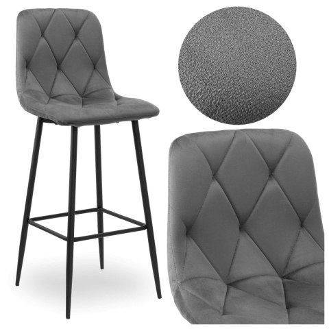 HOKER BAROWY KINGSTON GRAFITOWY VELVET