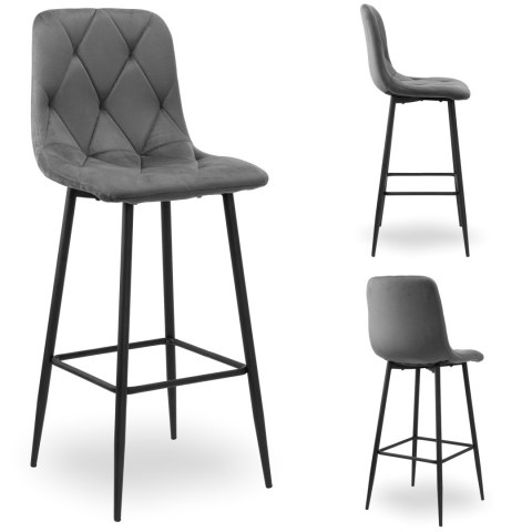 HOKER BAROWY KINGSTON GRAFITOWY VELVET