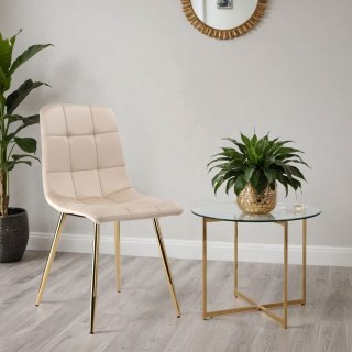 KRZESŁO DENVER VELVET GOLD BEŻOWE