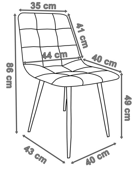 KRZESŁO DENVER VELVET GOLD BEŻOWE