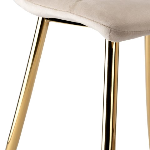 KRZESŁO DENVER VELVET GOLD BEŻOWE