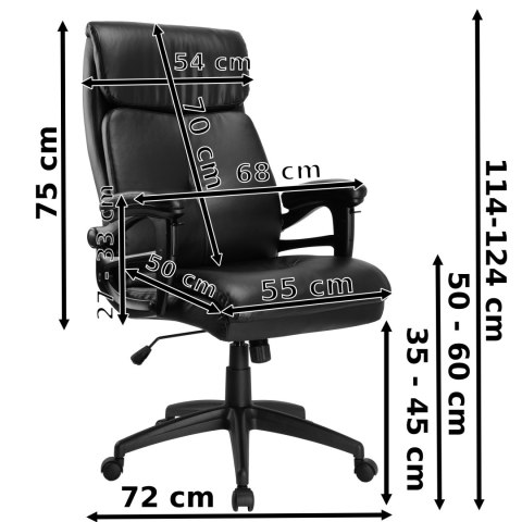 KRZESŁO BIUROWE FOTEL CONCORD 2.0 CZARNY