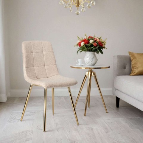 KRZESŁO BOUCLE DENVER TEDDY GOLD BEŻOWE