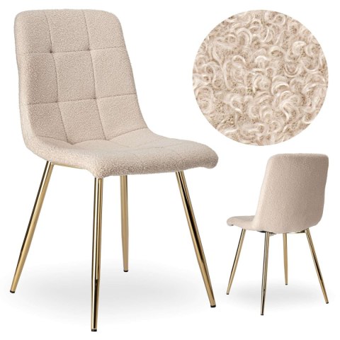 KRZESŁO BOUCLE DENVER TEDDY GOLD BEŻOWE